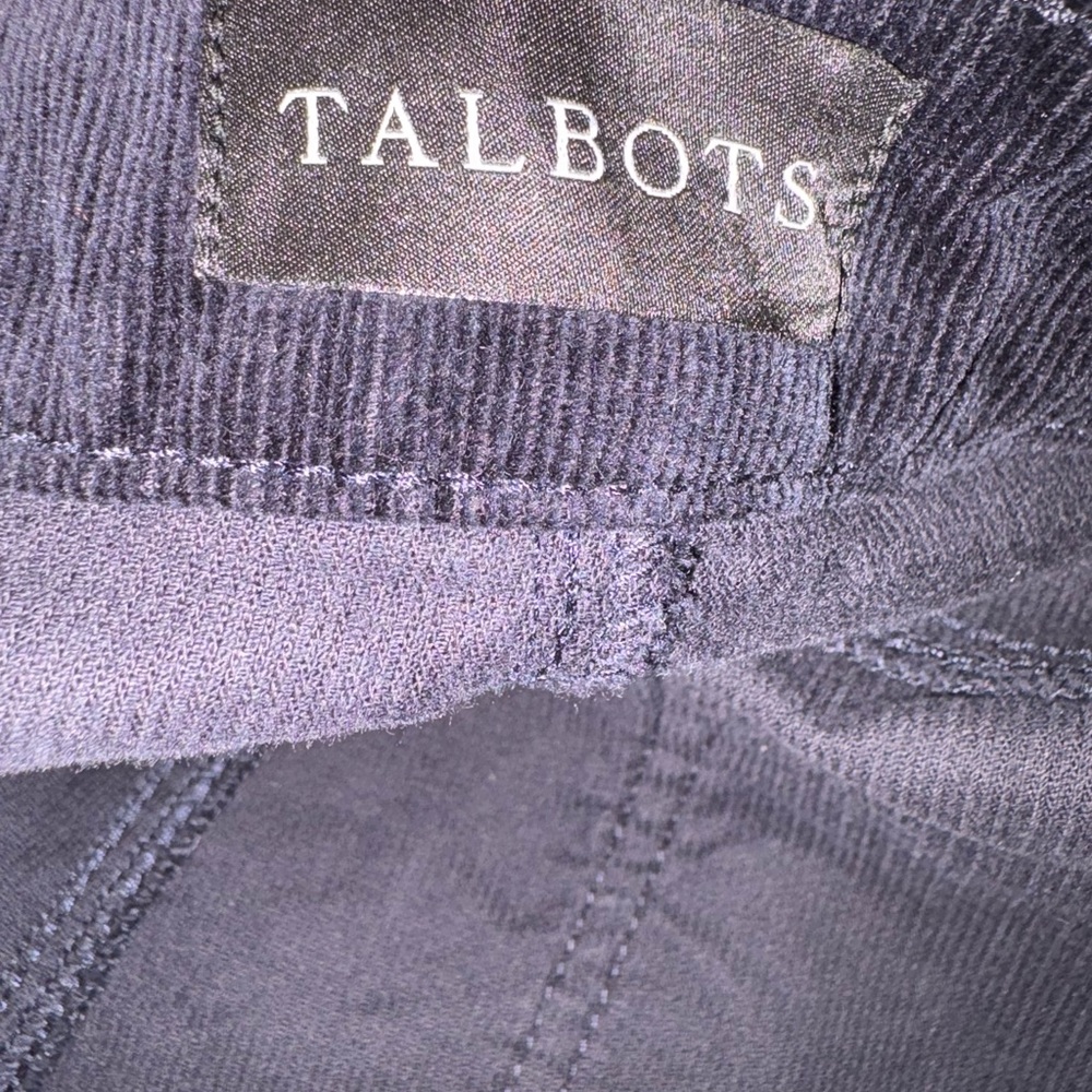 Talbots Women's Classic Black Straight Leg Corduroy Pants - Picture 2 of 7
